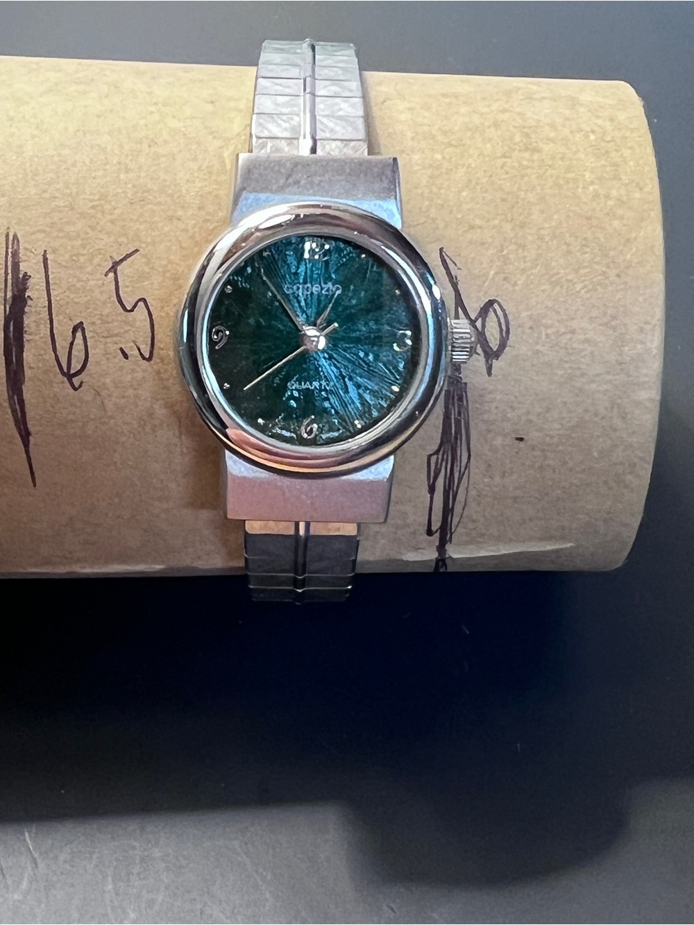 Capezio Lady’s Silver Watch with Teal Burst Dial & Vintage JB expansion band